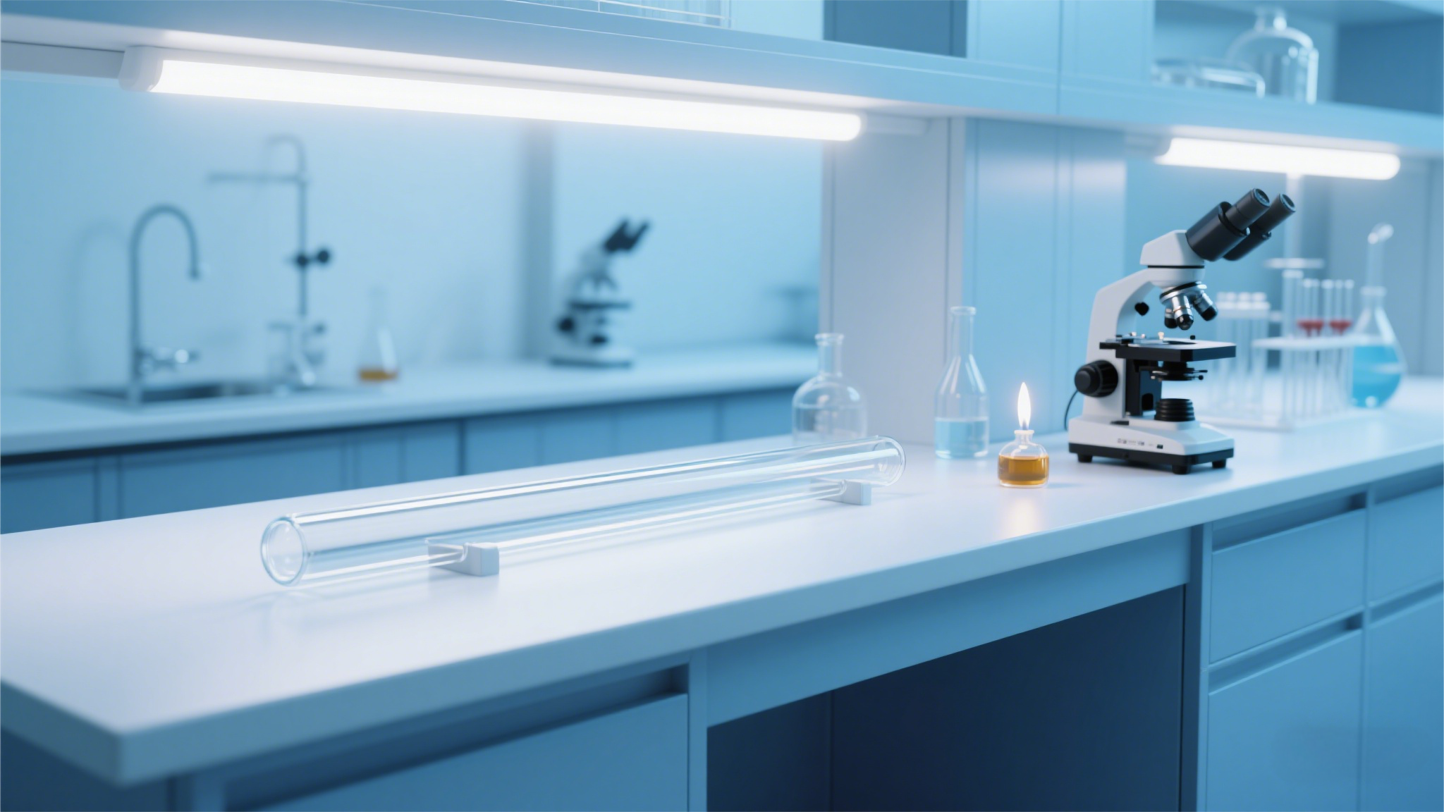 Pure quartz products in a precision laboratory